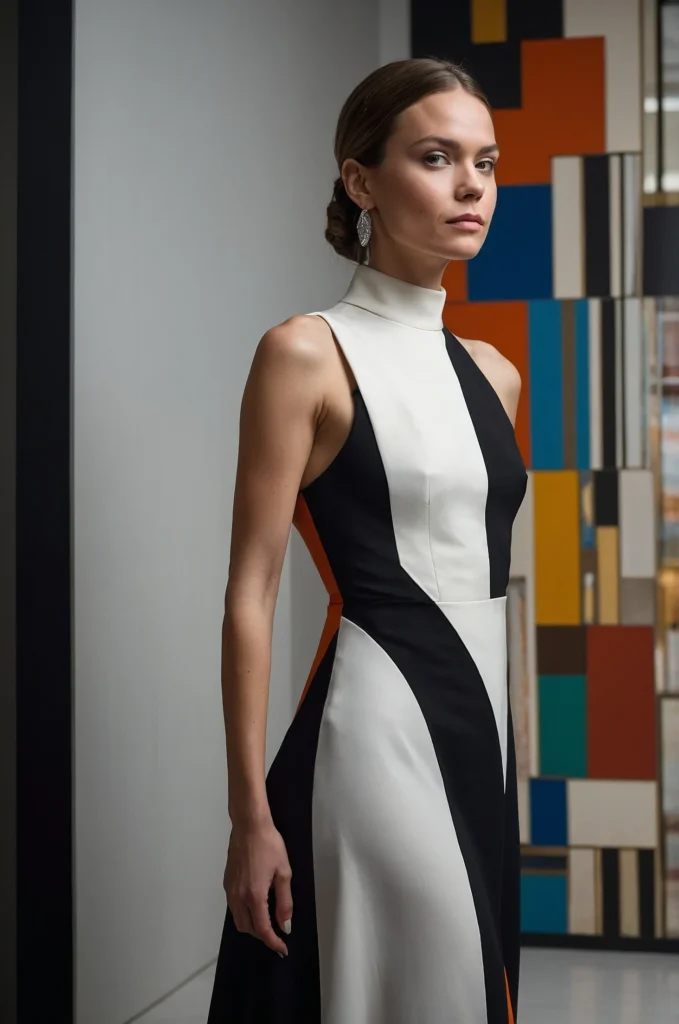 The Color-Block Gown