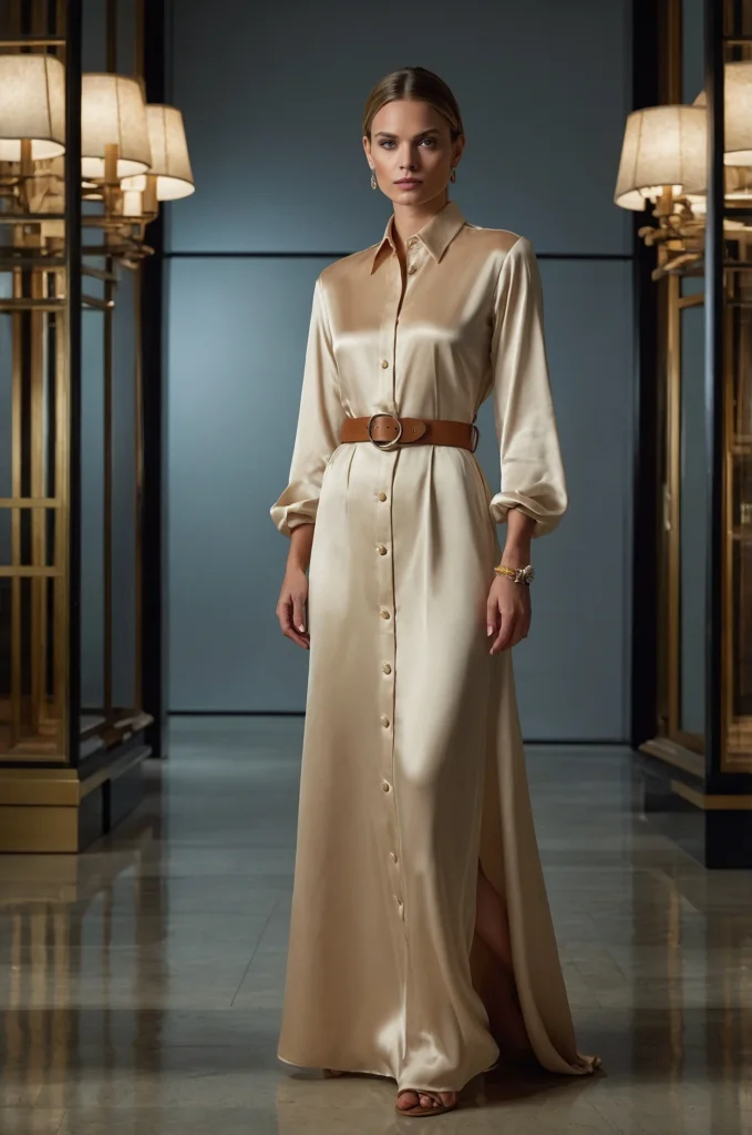 The Elegant Shirt Dress Gown