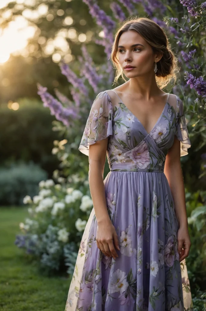 The Floral Chiffon Gown