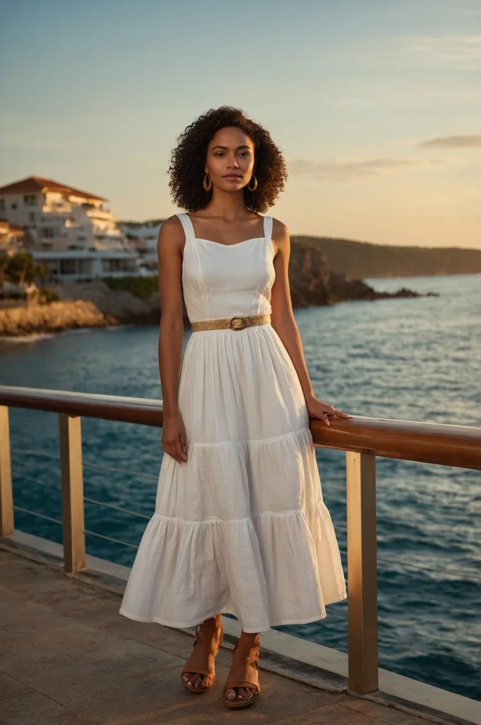The White Linen Midi Dress