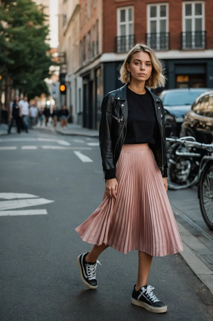 The Midi Skirt & Graphic Tee