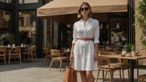 Summer Outfits with White Shirt Dresses & Sandals