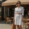 Summer Outfits with White Shirt Dresses & Sandals