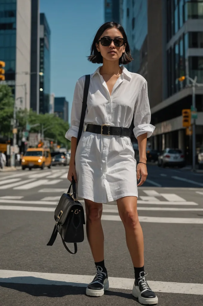 The City Look with Chunky Sandals
