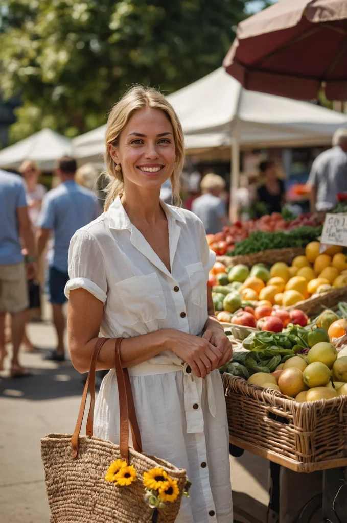 Paired with a Woven Tote Bag