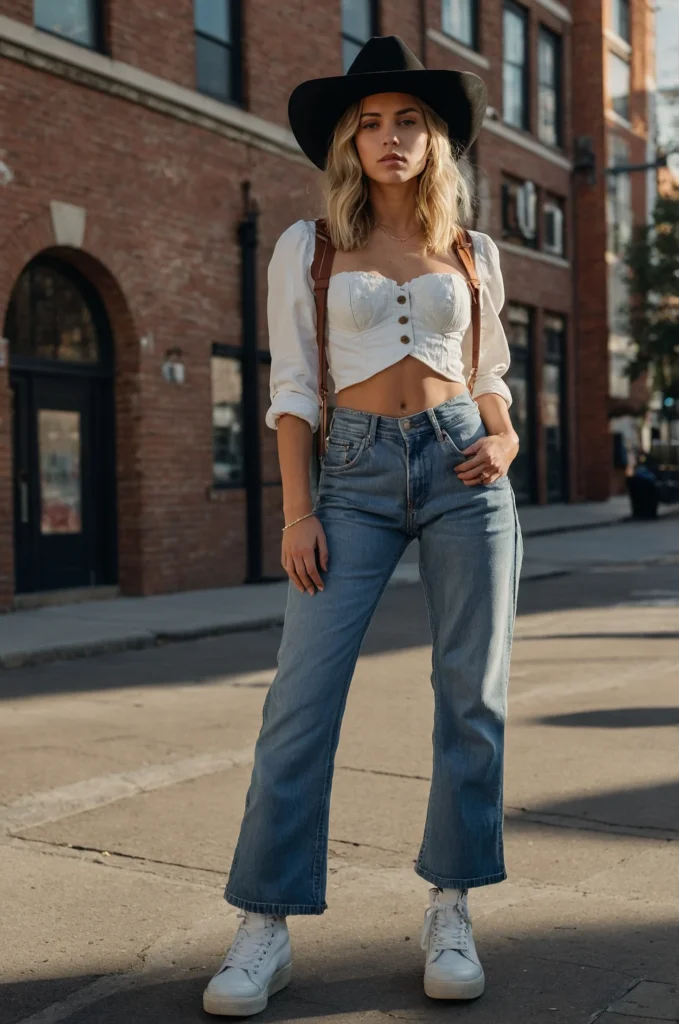 Corset Top & Baggy Jeans