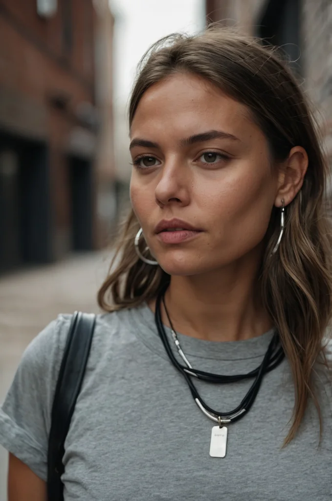 T-Shirt with a Bolo Tie