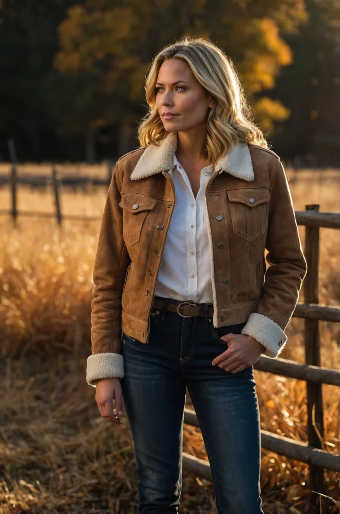 Shearling-Lined Suede Jacket