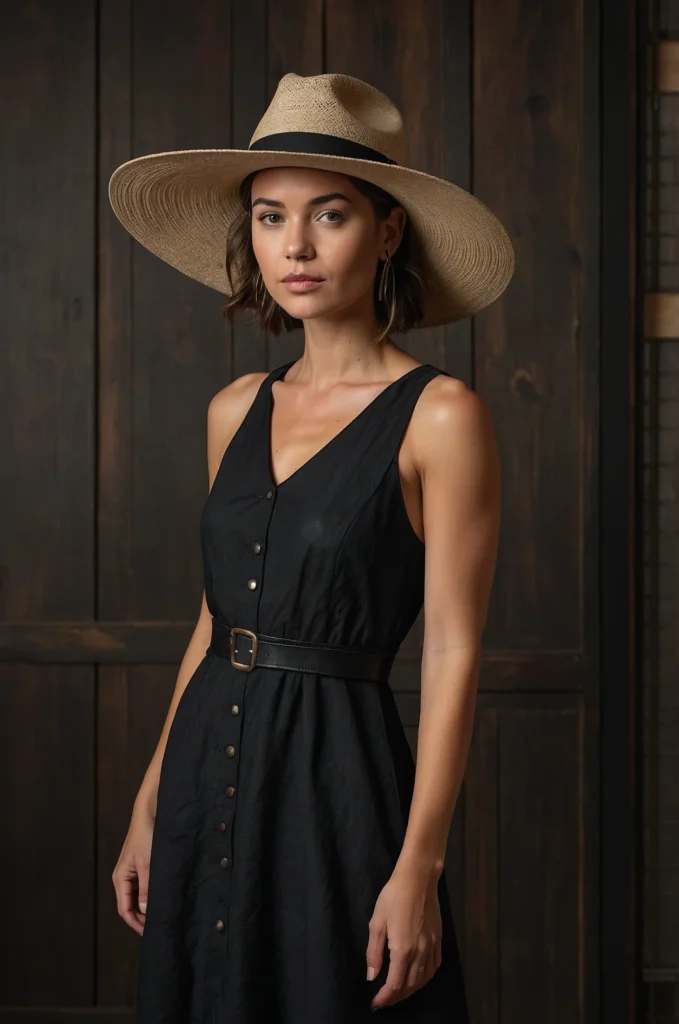 Simple Dress and a Cowboy Hat