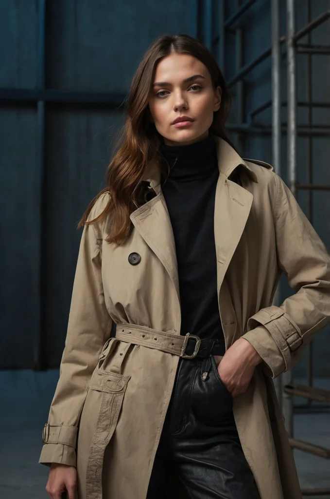A Denim Trench Coat