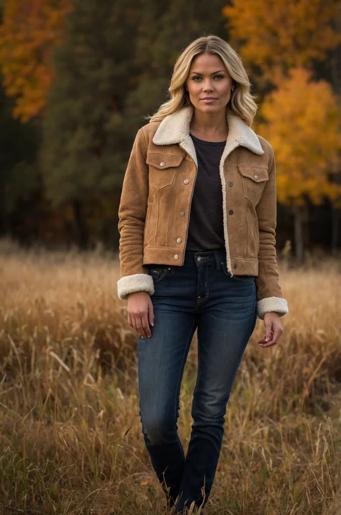 Shearling-Lined Suede Jacket