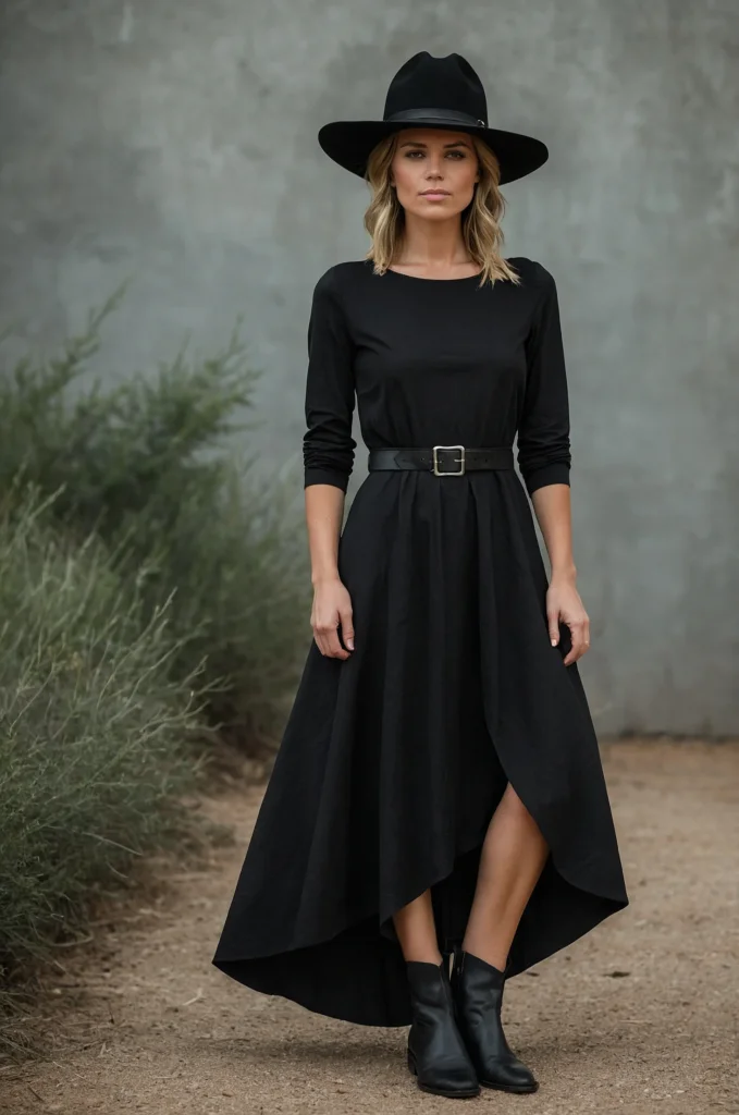 Simple Dress and a Cowboy Hat