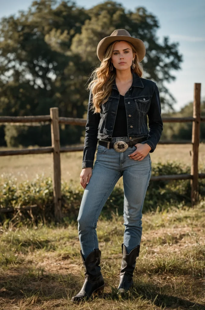 Cropped Top and High-Waisted Jeans