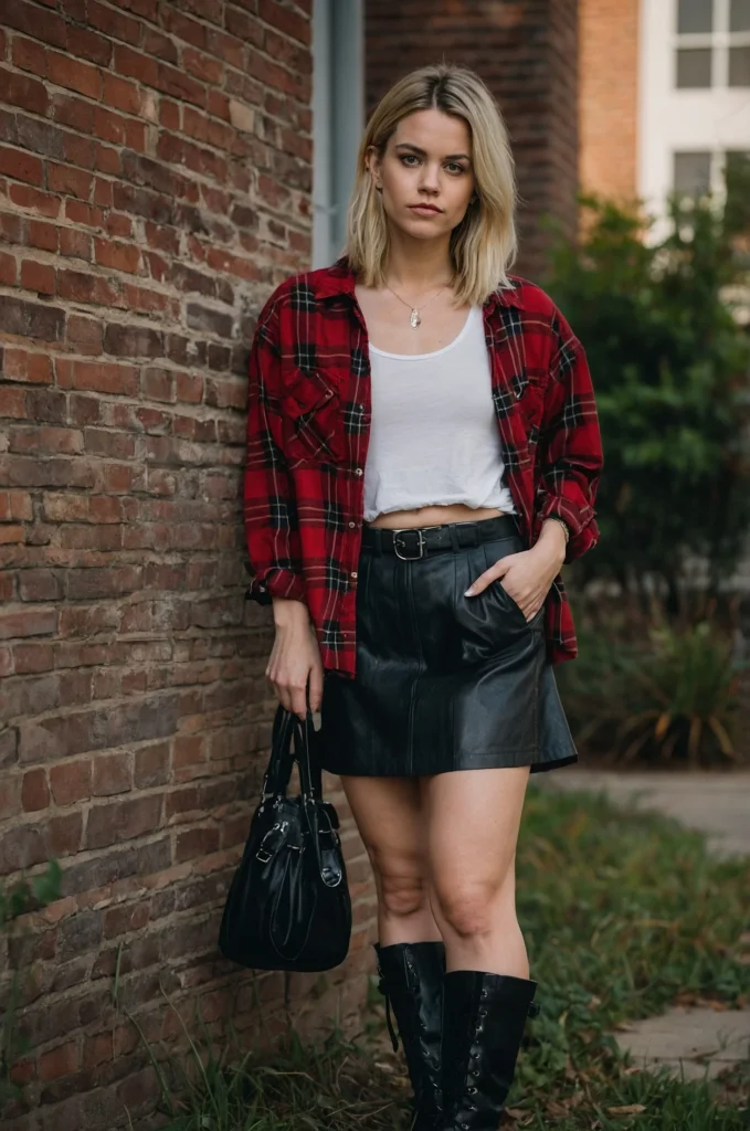 Plaid Shirt and a Skirt