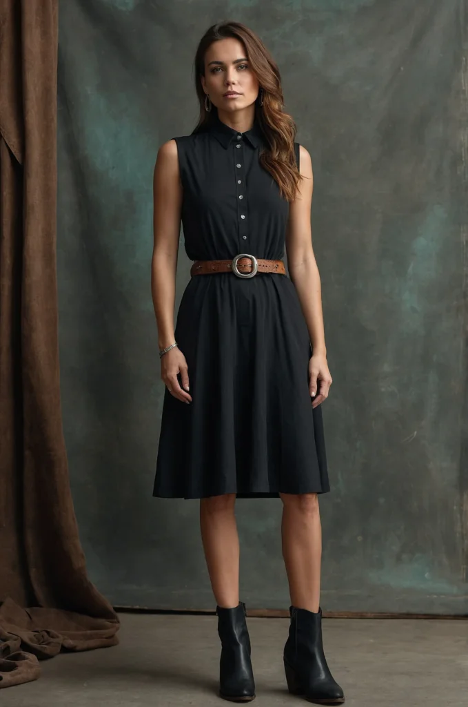 Statement Belt and a Simple Dress