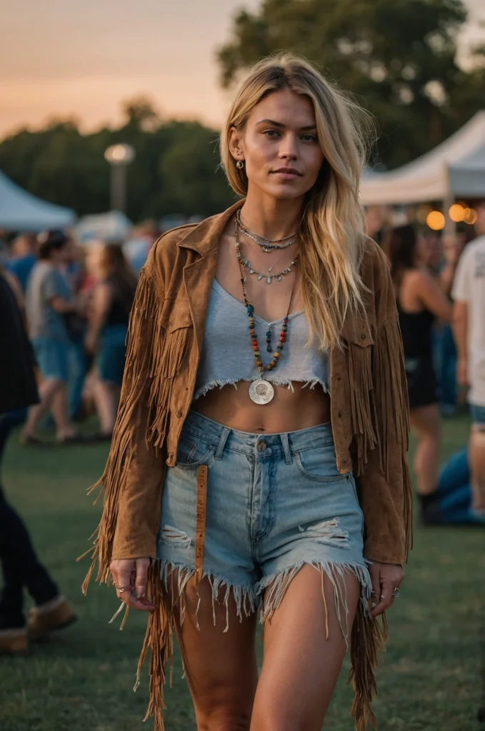 Suede Fringe Jacket